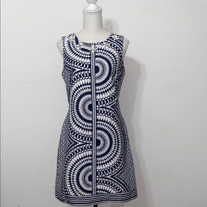 Just...Taylor Blue and White Sheath Mini Dress